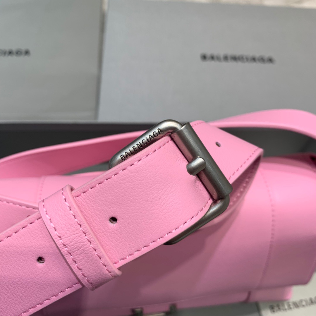 Balenciaga Downtown Small Shoulder Bag In Pink, For Women, Women’s Bags 11.8in/30cm 67135329S1Y5906
