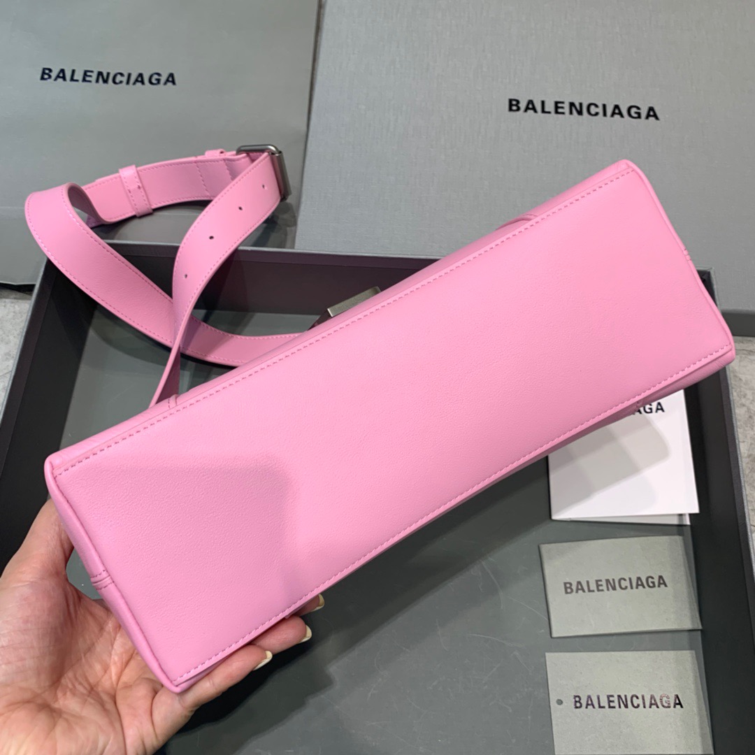 Balenciaga Downtown Small Shoulder Bag In Pink, For Women, Women’s Bags 11.8in/30cm 67135329S1Y5906