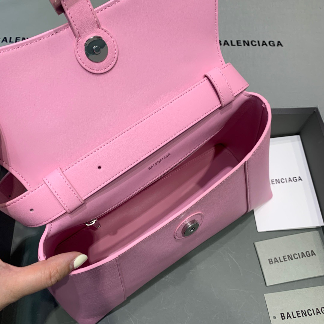 Balenciaga Downtown Small Shoulder Bag In Pink, For Women, Women’s Bags 11.8in/30cm 67135329S1Y5906