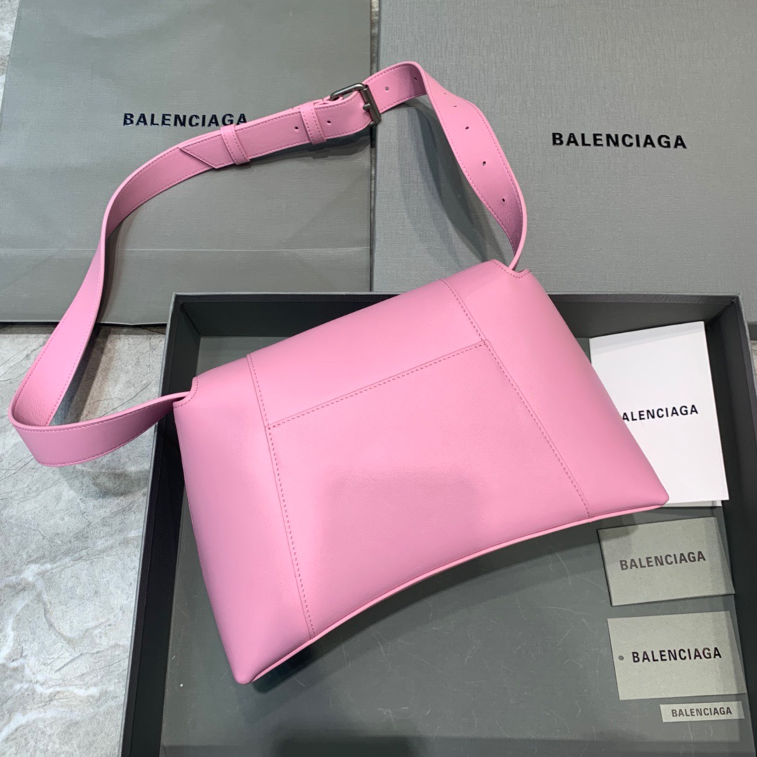 Balenciaga Downtown Small Shoulder Bag In Pink, For Women, Women’s Bags 11.8in/30cm 67135329S1Y5906