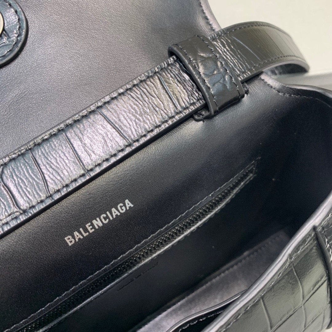 Balenciaga Downtown XS Shoulder Bag In Black, For Women, Women’s Bags 10in/25cm 67135523E871000