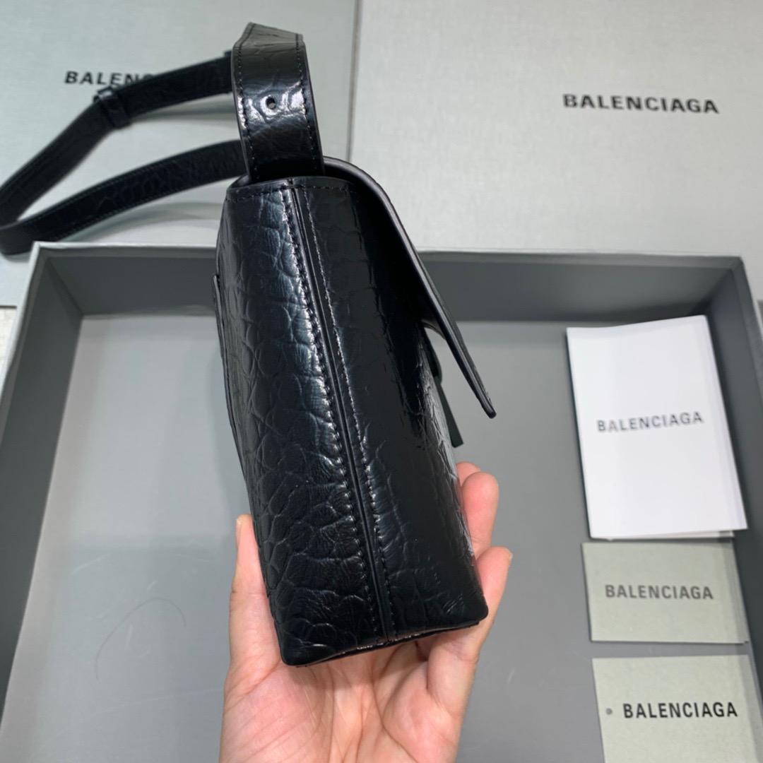 Balenciaga Downtown XS Shoulder Bag In Black, For Women, Women’s Bags 10in/25cm 67135523E871000
