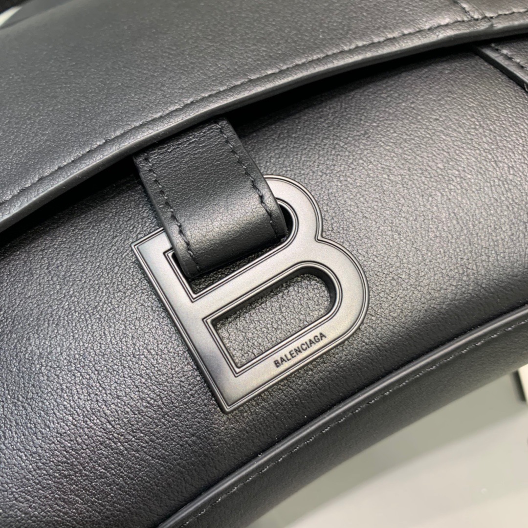 Balenciaga Downtown XS Shoulder Bag In Black, For Women, Women’s Bags 10in/25cm