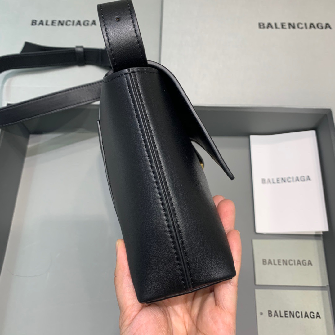 Balenciaga Downtown XS Shoulder Bag In Black, For Women, Women’s Bags 10in/25cm