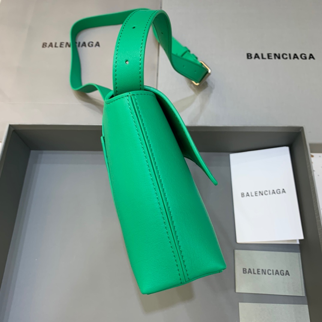 Balenciaga Downtown XS Shoulder Bag In Green, For Women, Women’s Bags 10in/25cm