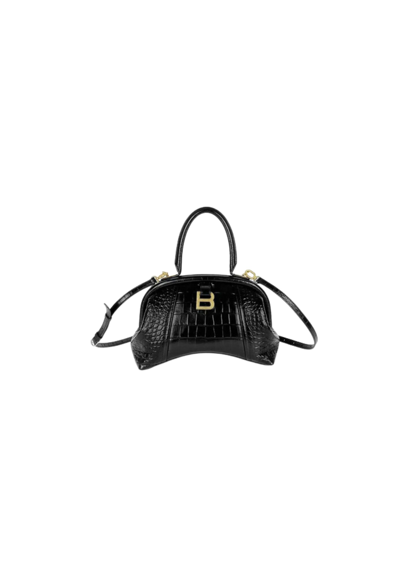 Balenciaga Editor Small Top Handle Bag Embossed Black/Pink For Women 10.6 in/27 cm