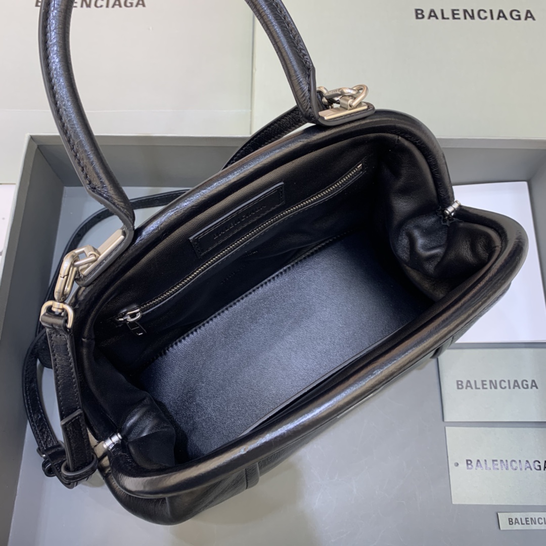 Balenciaga Editor Small Top Handle Bag Pink/Black For Women 10.6 in/27 cm