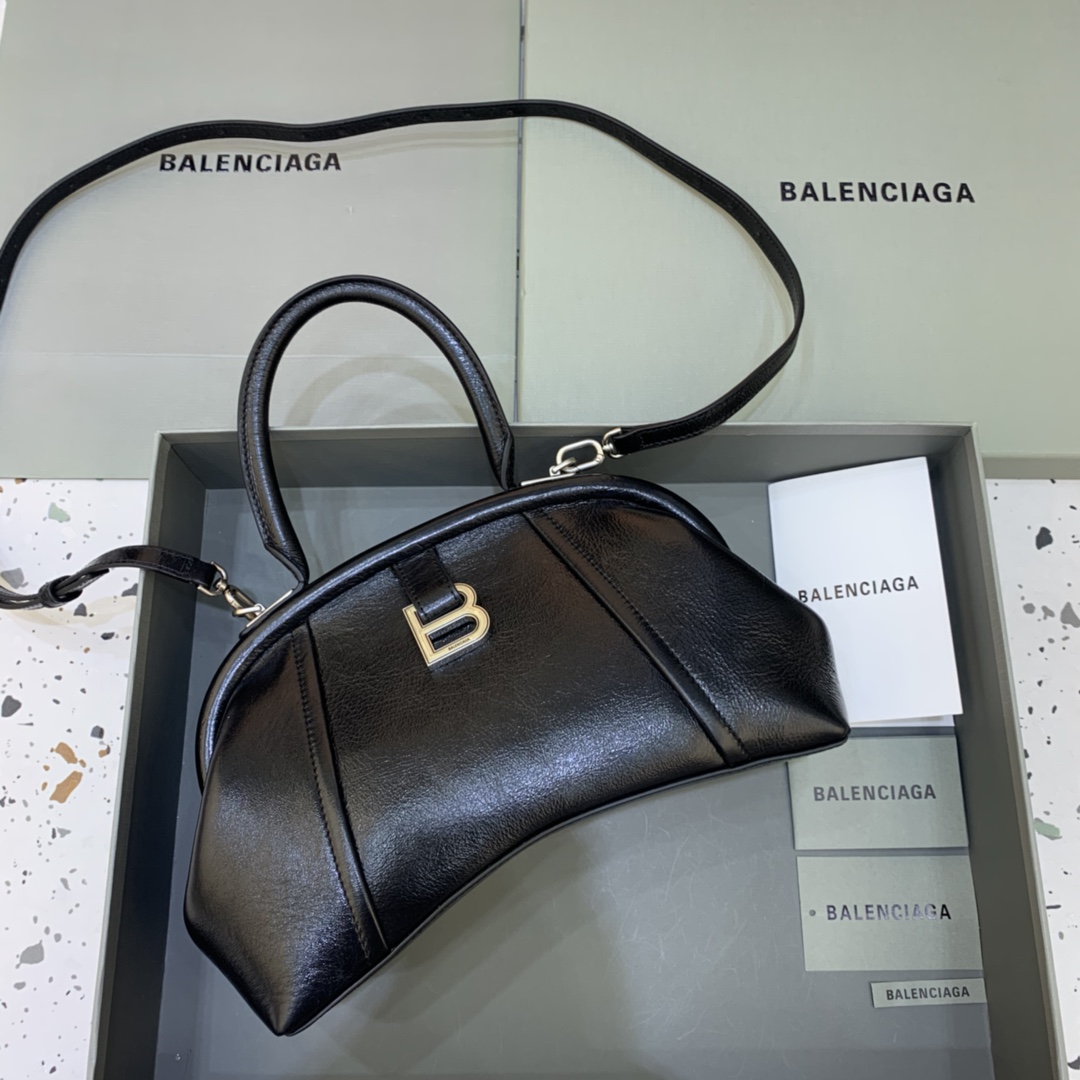 Balenciaga Editor Small Top Handle Bag Pink/Black For Women 10.6 in/27 cm