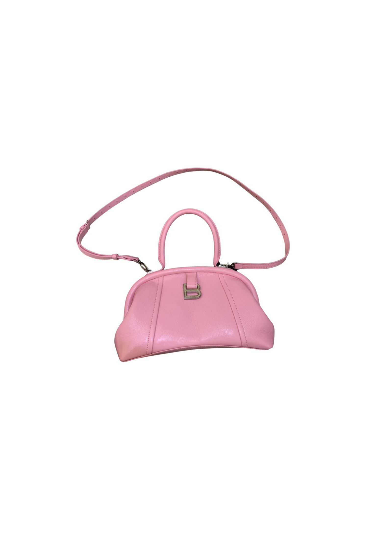 Balenciaga Editor Small Top Handle Bag Pink/Black For Women 10.6 in/27 cm