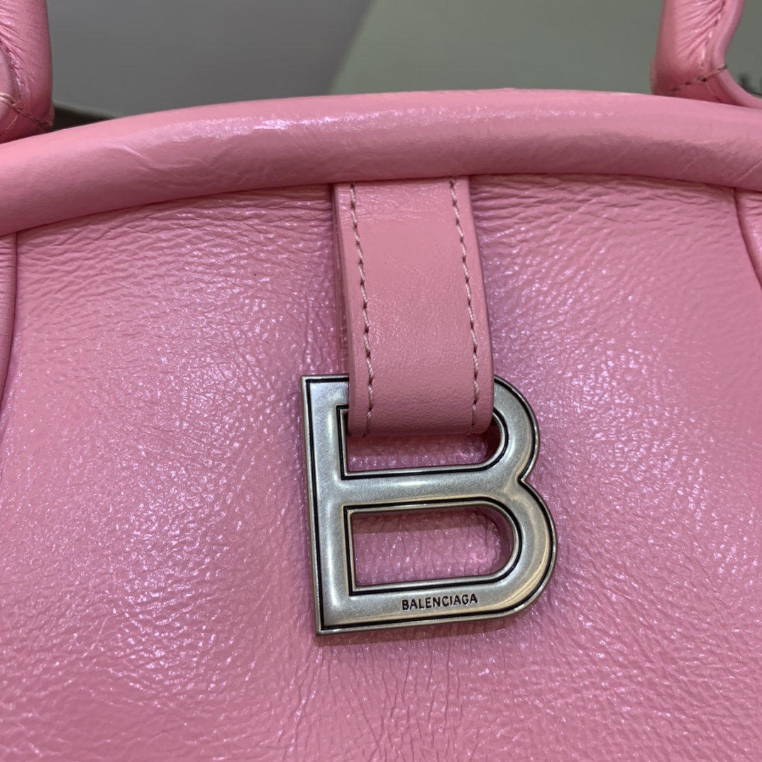 Balenciaga Editor Small Top Handle Bag Pink/Black For Women 10.6 in/27 cm