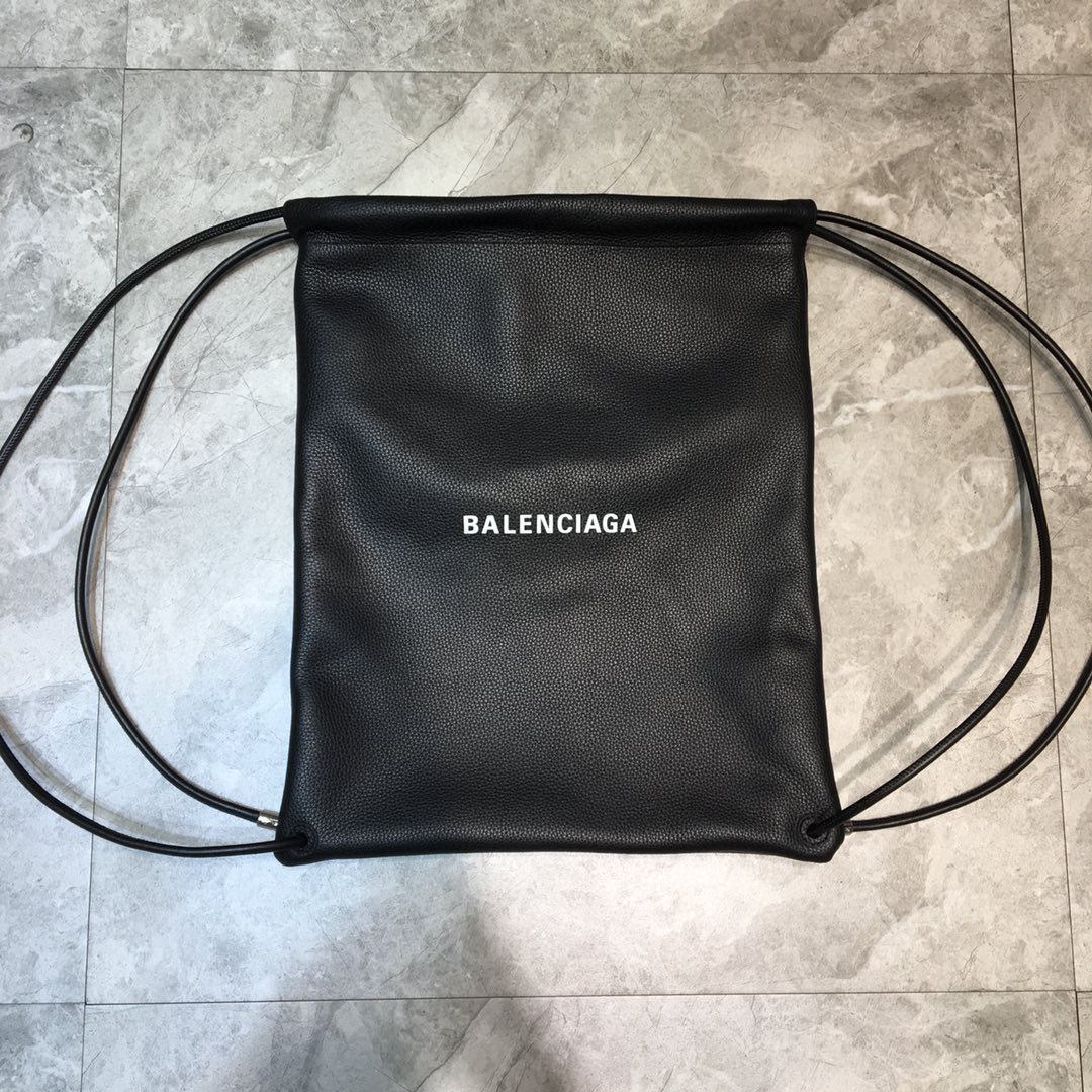 Balenciaga Everyday Drawstring Backpack In Black, For Women, Women’s Bags 18.5in/47cm