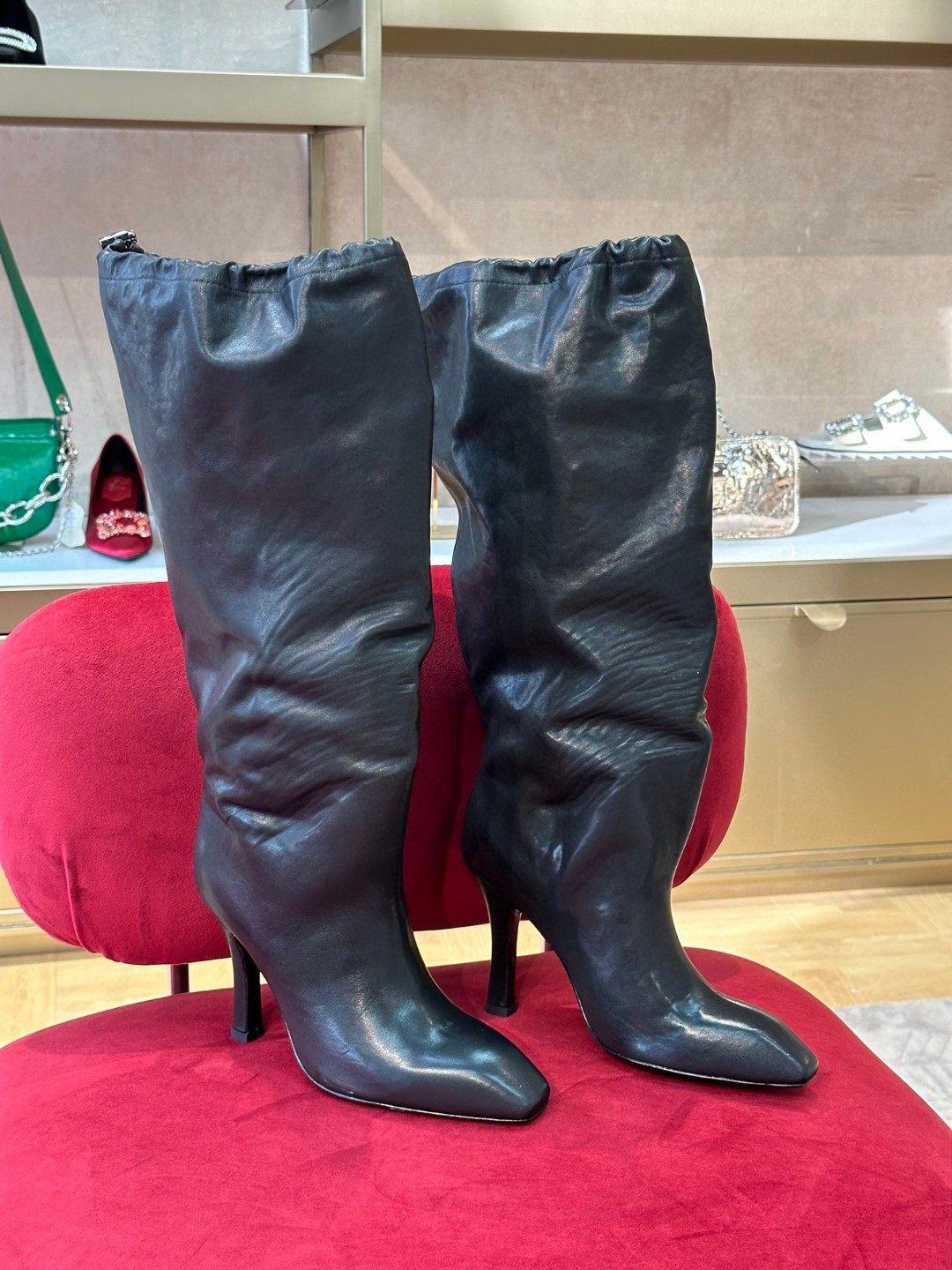 Balenciaga Falkon Pointed Toe Boots Black For Women 697408WBDH01000