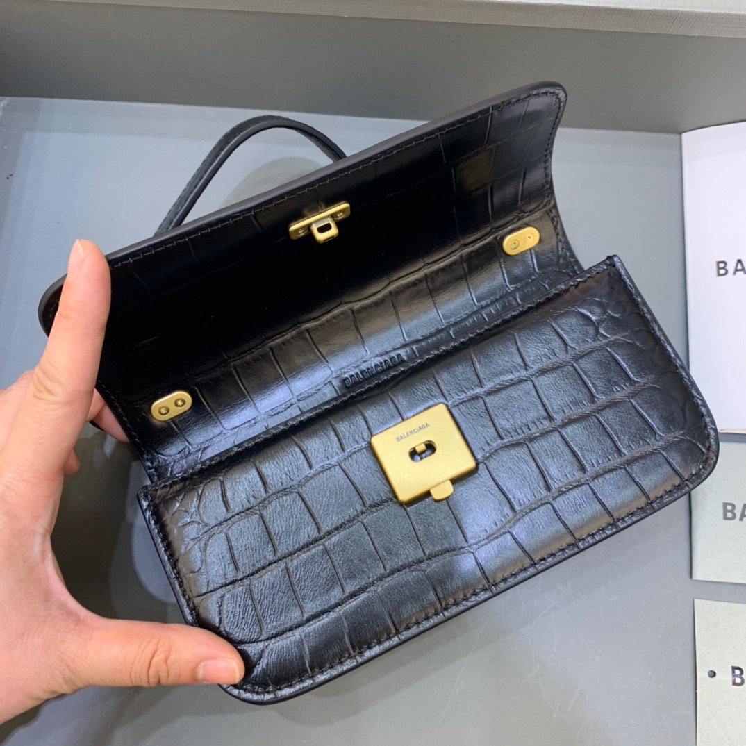 Balenciaga Gossip Small On Chain Shoulder Bag Black, For Women, Women’s Bags 7.4in/19cm