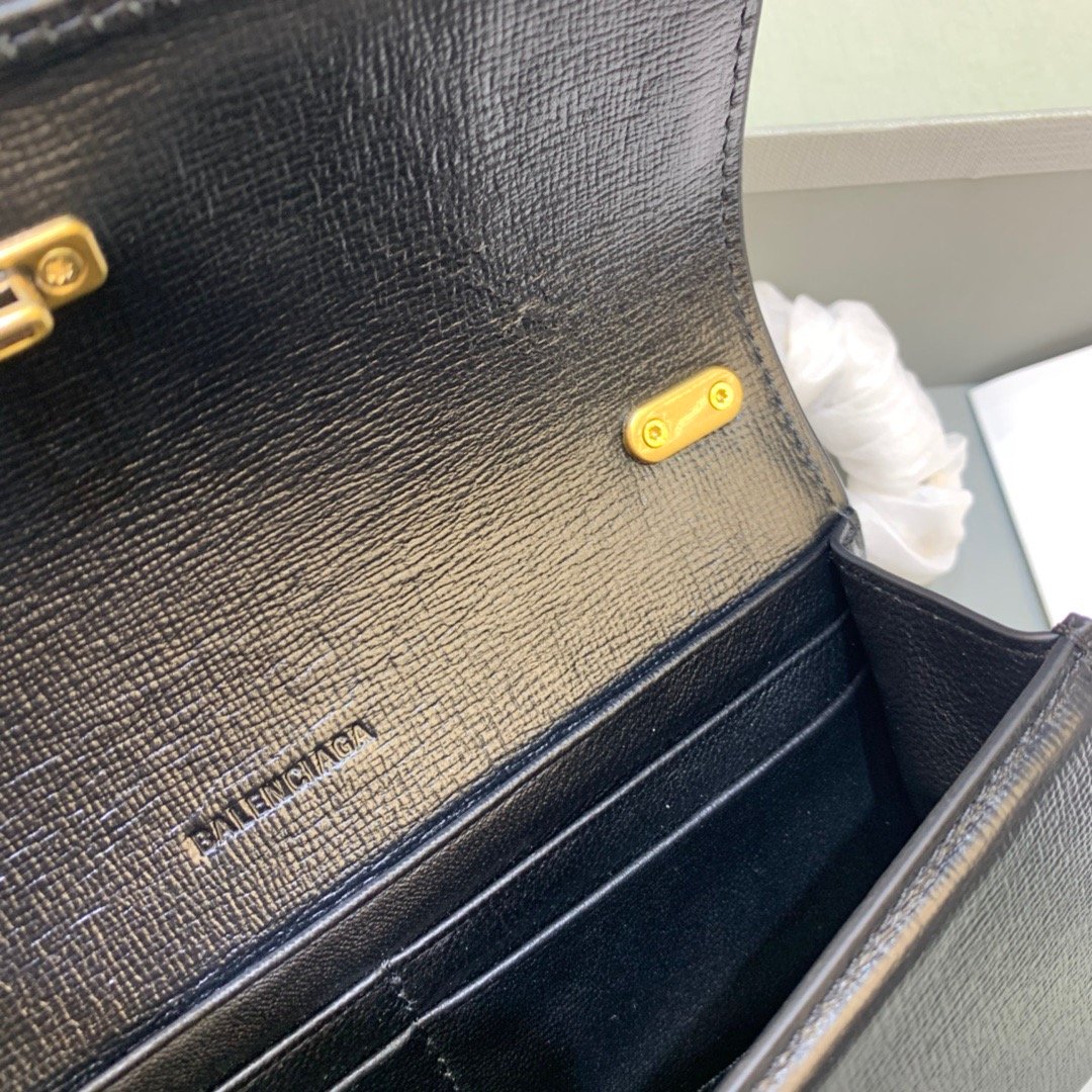Balenciaga Gossip Small On Chain Shoulder Bag Black, For Women, Women’s Bags 7.4in/19cm