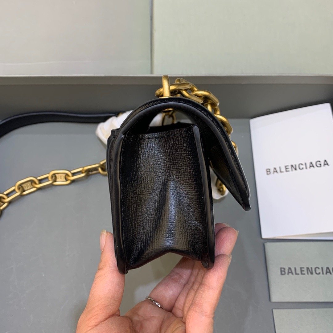 Balenciaga Gossip Small On Chain Shoulder Bag Black, For Women, Women’s Bags 7.4in/19cm