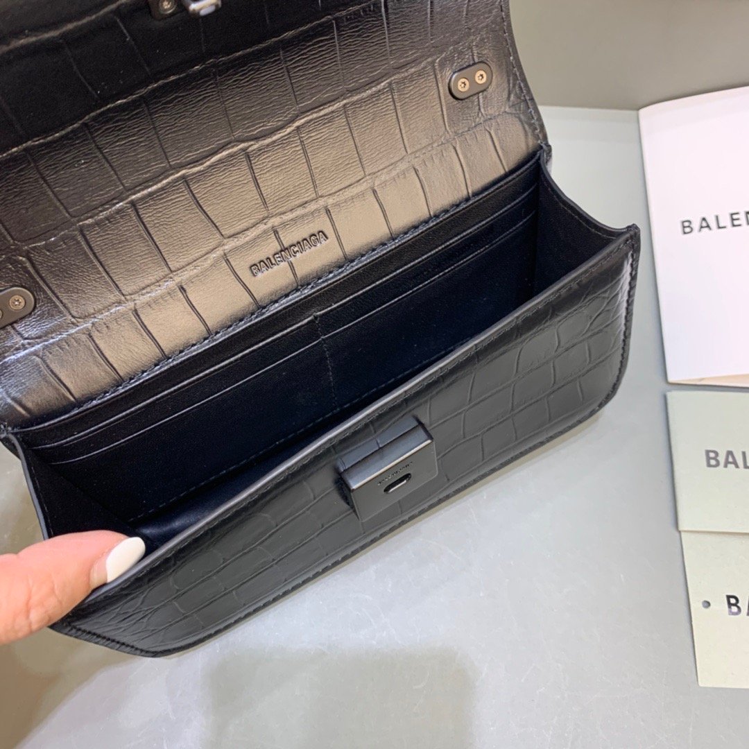 Balenciaga Gossip Small On Chain Shoulder Bag Black, For Women, Women’s Bags 7.4in/19cm