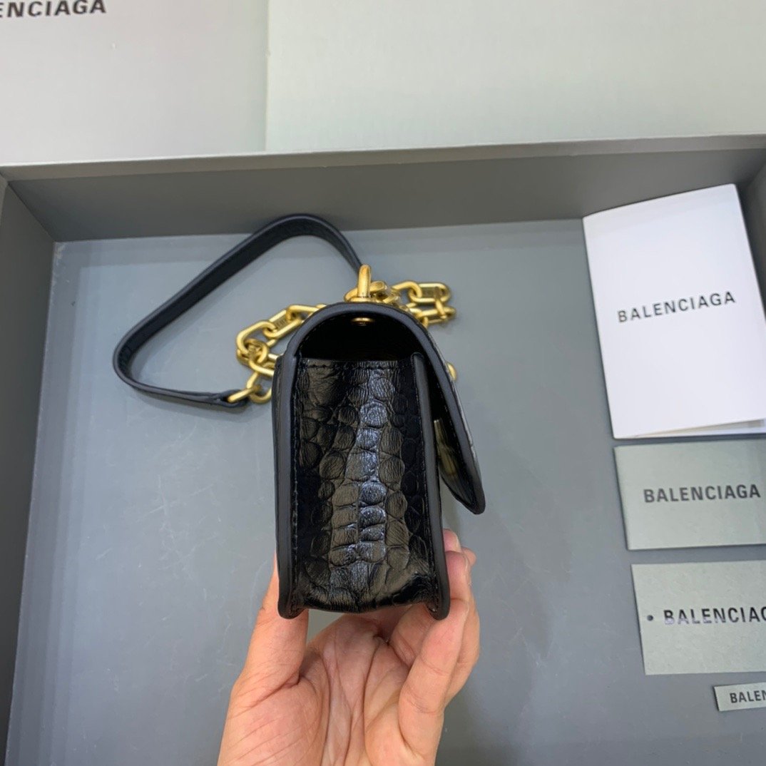 Balenciaga Gossip Small On Chain Shoulder Bag Black, For Women, Women’s Bags 7.4in/19cm