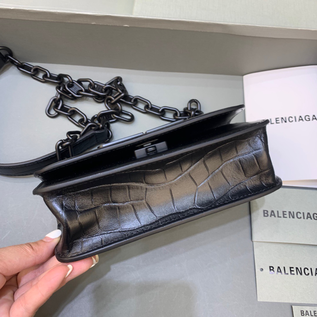 Balenciaga Gossip Small On Chain Shoulder Bag Black, For Women, Women’s Bags 7.4in/19cm