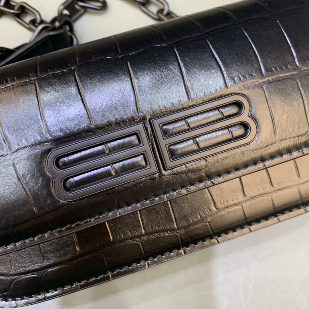 Balenciaga Gossip Small On Chain Shoulder Bag Black, For Women, Women’s Bags 7.4in/19cm