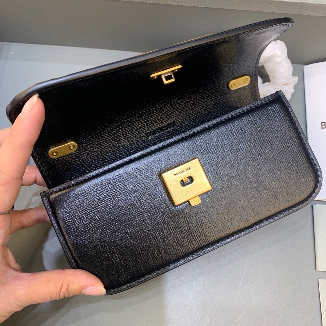 Balenciaga Gossip Small On Chain Shoulder Bag Black, For Women, Women’s Bags 7.4in/19cm