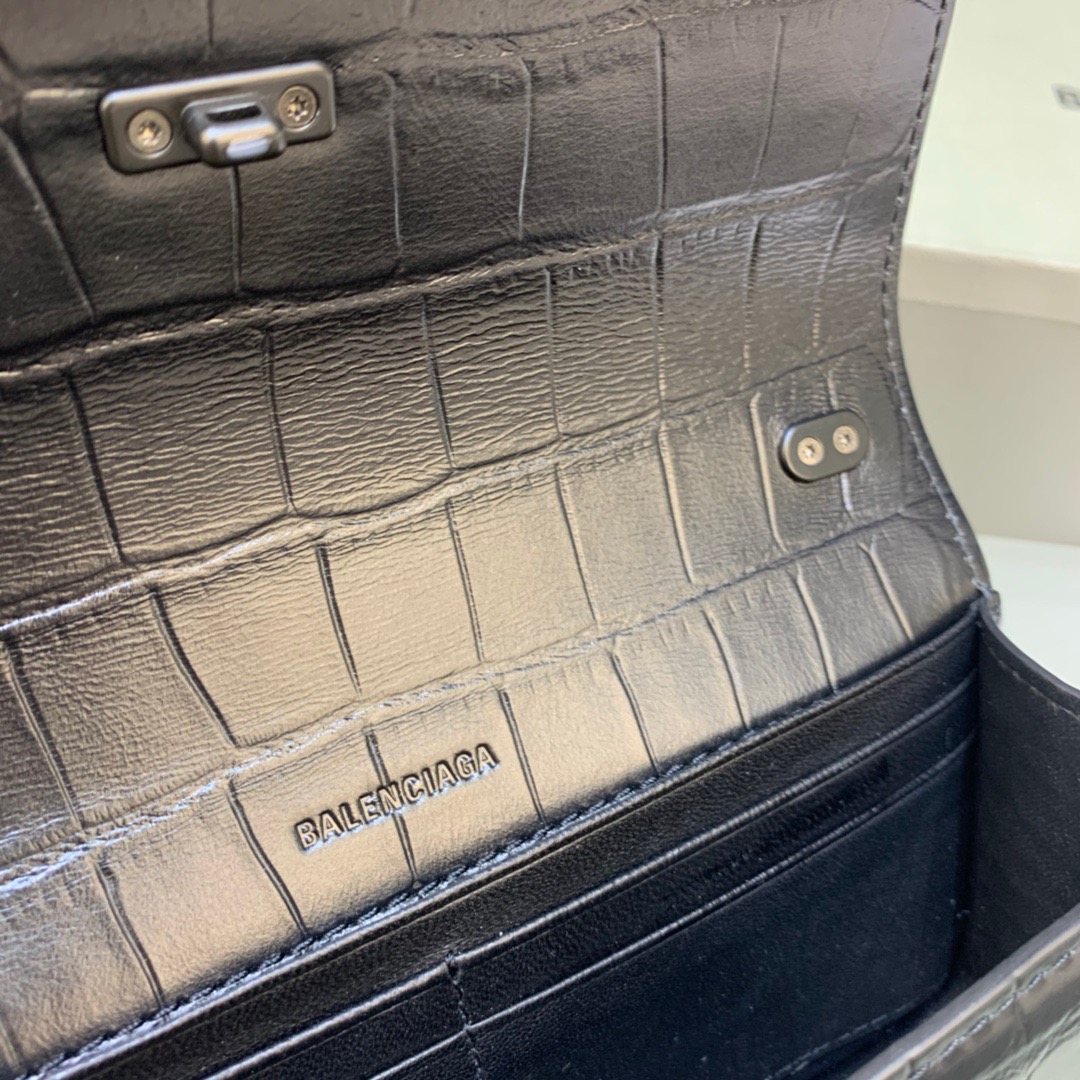 Balenciaga Gossip Small On Chain Shoulder Bag Black, For Women, Women’s Bags 7.4in/19cm