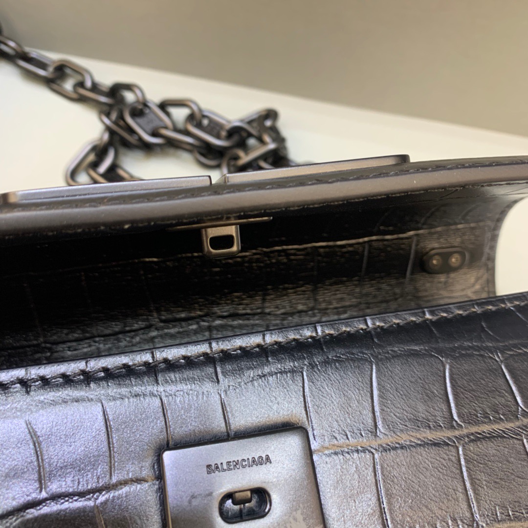 Balenciaga Gossip Small On Chain Shoulder Bag Black, For Women, Women’s Bags 7.4in/19cm