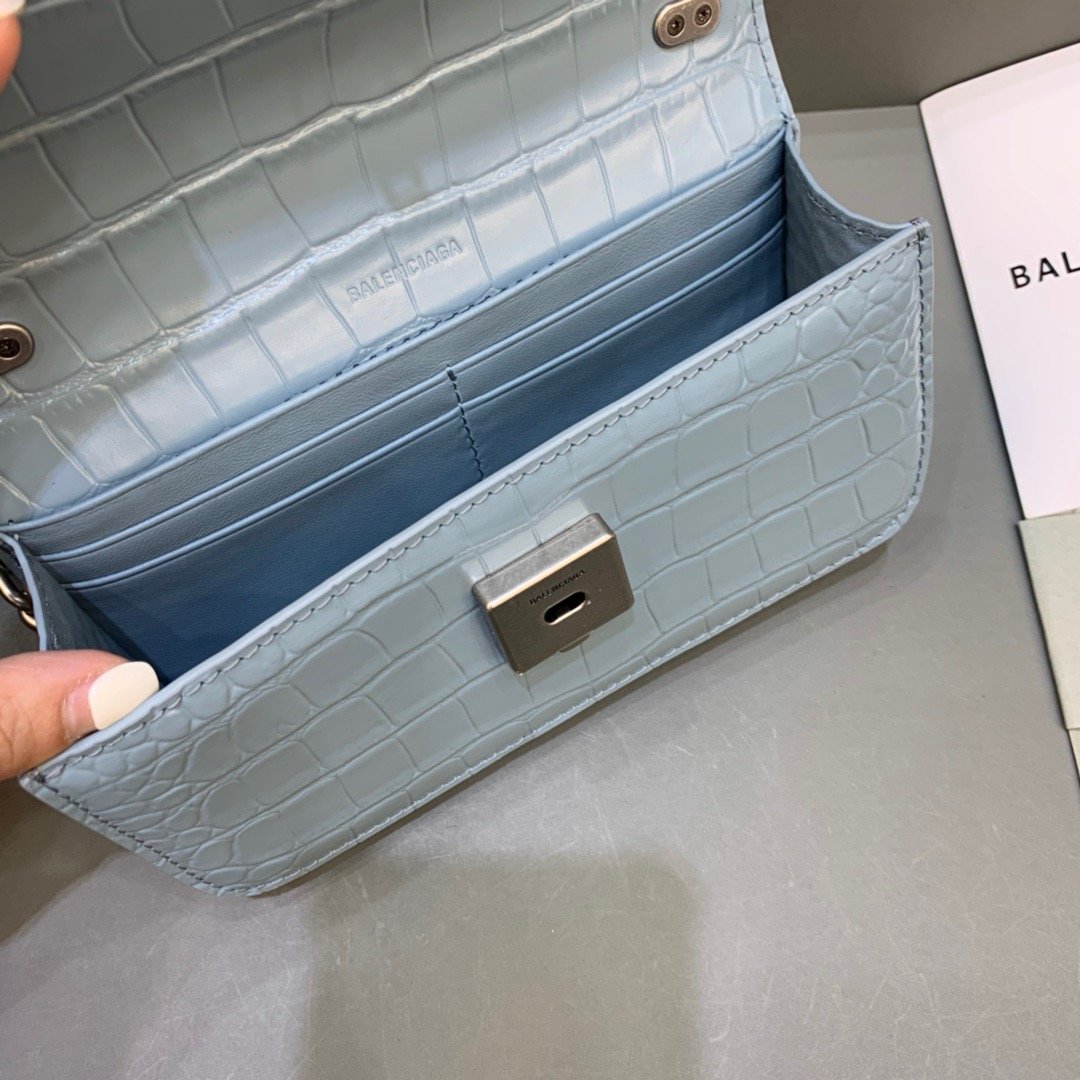 Balenciaga Gossip Small On Chain Shoulder Bag Blue, For Women, Women’s Bags 7.4in/19cm