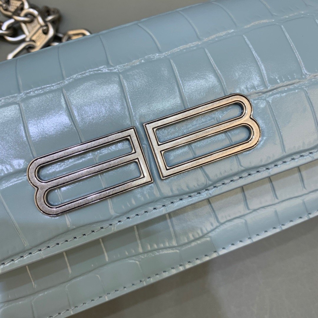Balenciaga Gossip Small On Chain Shoulder Bag Blue, For Women, Women’s Bags 7.4in/19cm