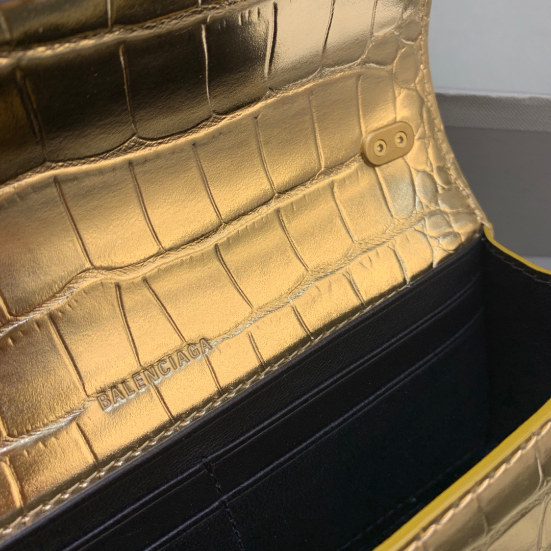 Balenciaga Gossip Small On Chain Shoulder Bag Gold, For Women, Women’s Bags 7.4in/19cm