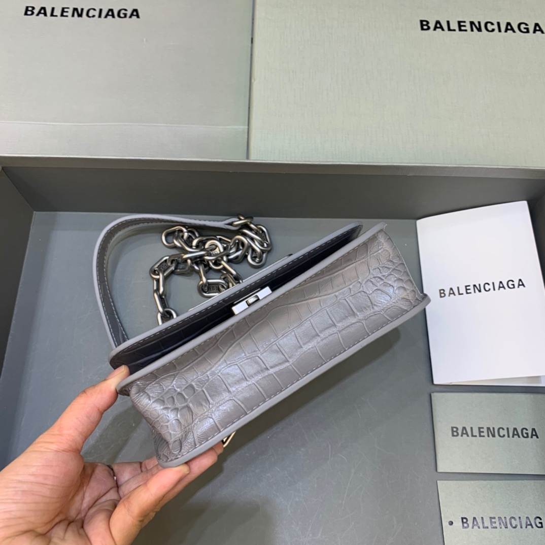 Balenciaga Gossip Small On Chain Shoulder Bag Gray, For Women, Women’s Bags 7.4in/19cm