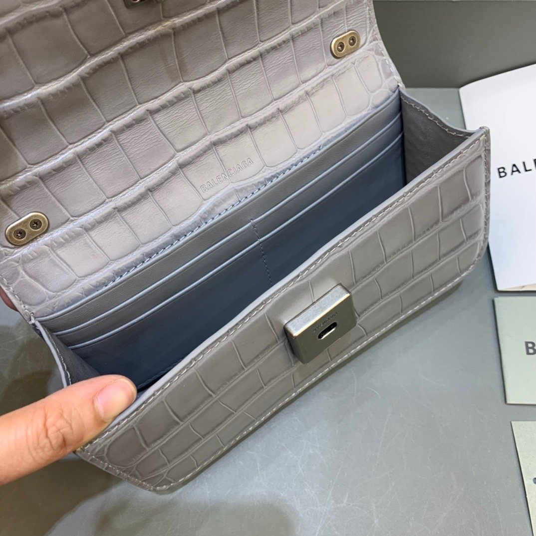 Balenciaga Gossip Small On Chain Shoulder Bag Gray, For Women, Women’s Bags 7.4in/19cm