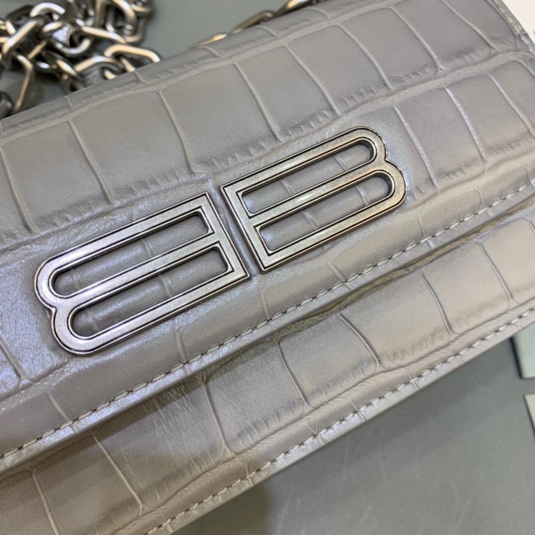 Balenciaga Gossip Small On Chain Shoulder Bag Gray, For Women, Women’s Bags 7.4in/19cm