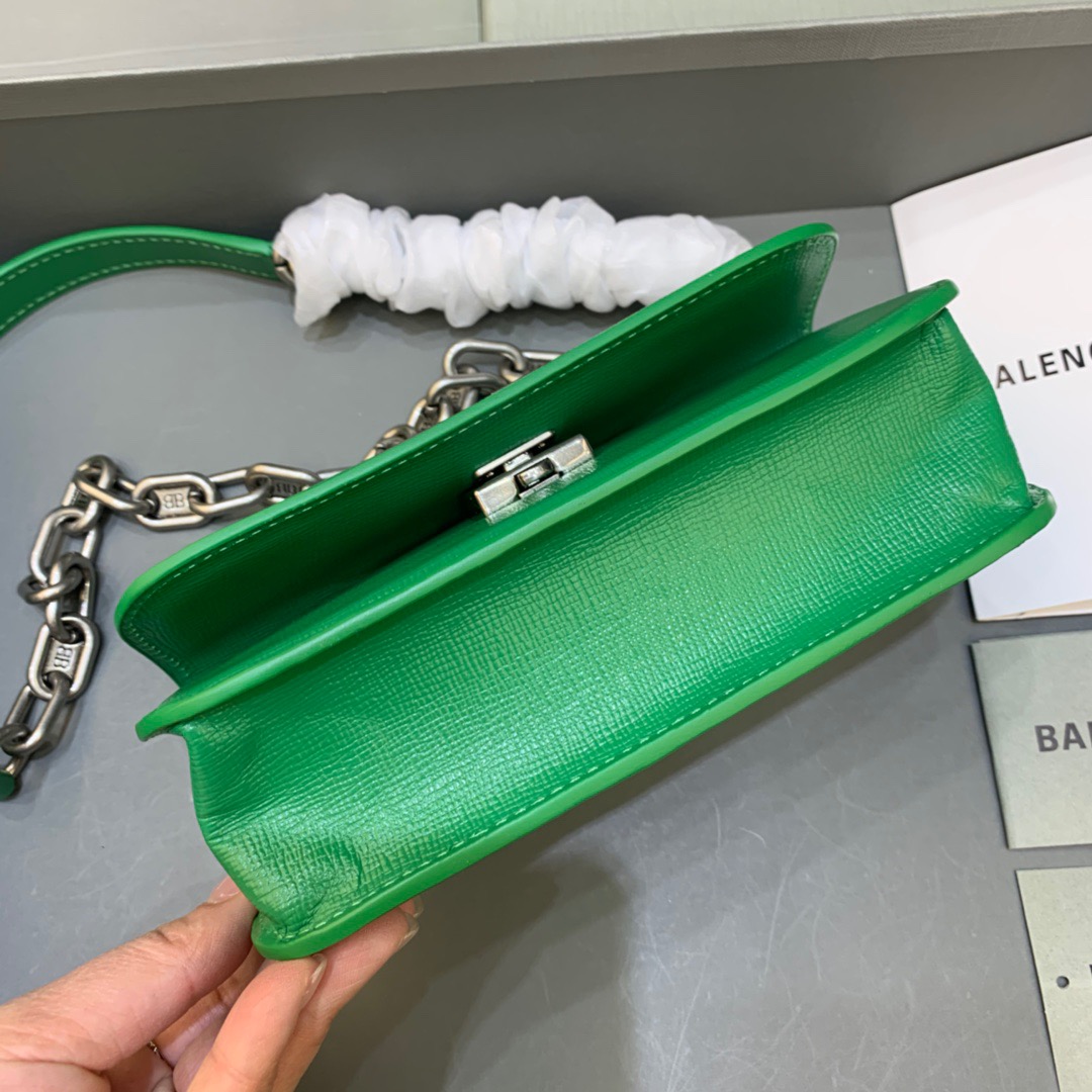 Balenciaga Gossip Small On Chain Shoulder Bag Green, For Women, Women’s Bags 7.4in/19cm