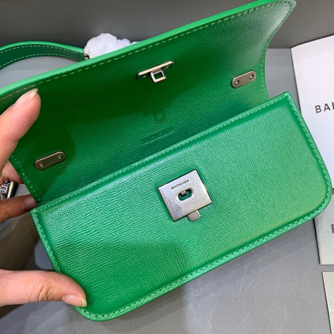 Balenciaga Gossip Small On Chain Shoulder Bag Green, For Women, Women’s Bags 7.4in/19cm