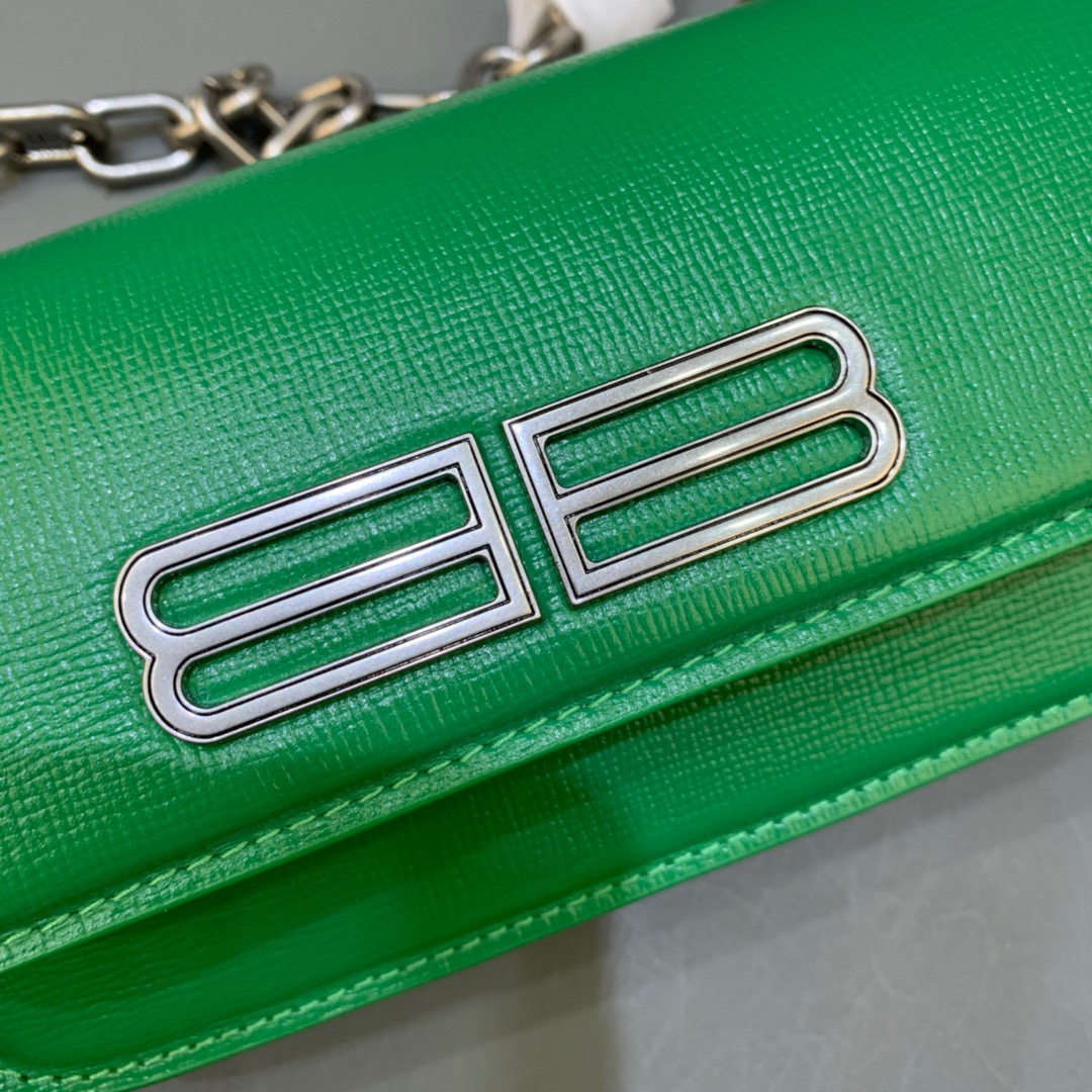 Balenciaga Gossip Small On Chain Shoulder Bag Green, For Women, Women’s Bags 7.4in/19cm