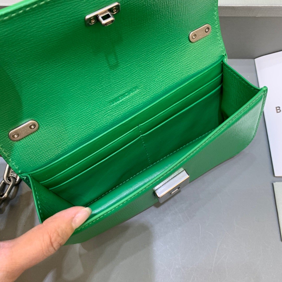 Balenciaga Gossip Small On Chain Shoulder Bag Green, For Women, Women’s Bags 7.4in/19cm