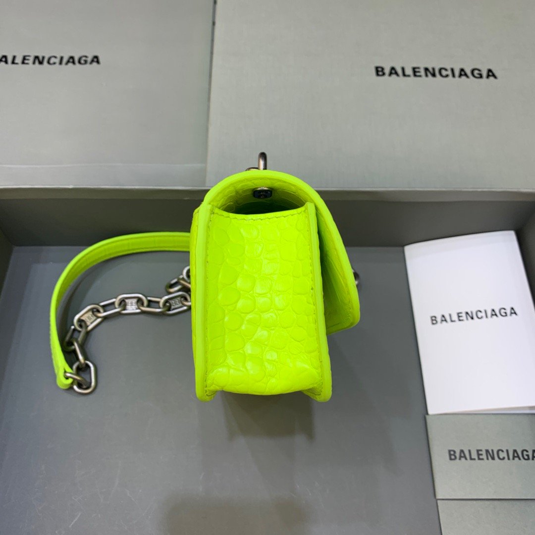 Balenciaga Gossip Small On Chain Shoulder Bag Green Neon, For Women, Women’s Bags 7.4in/19cm