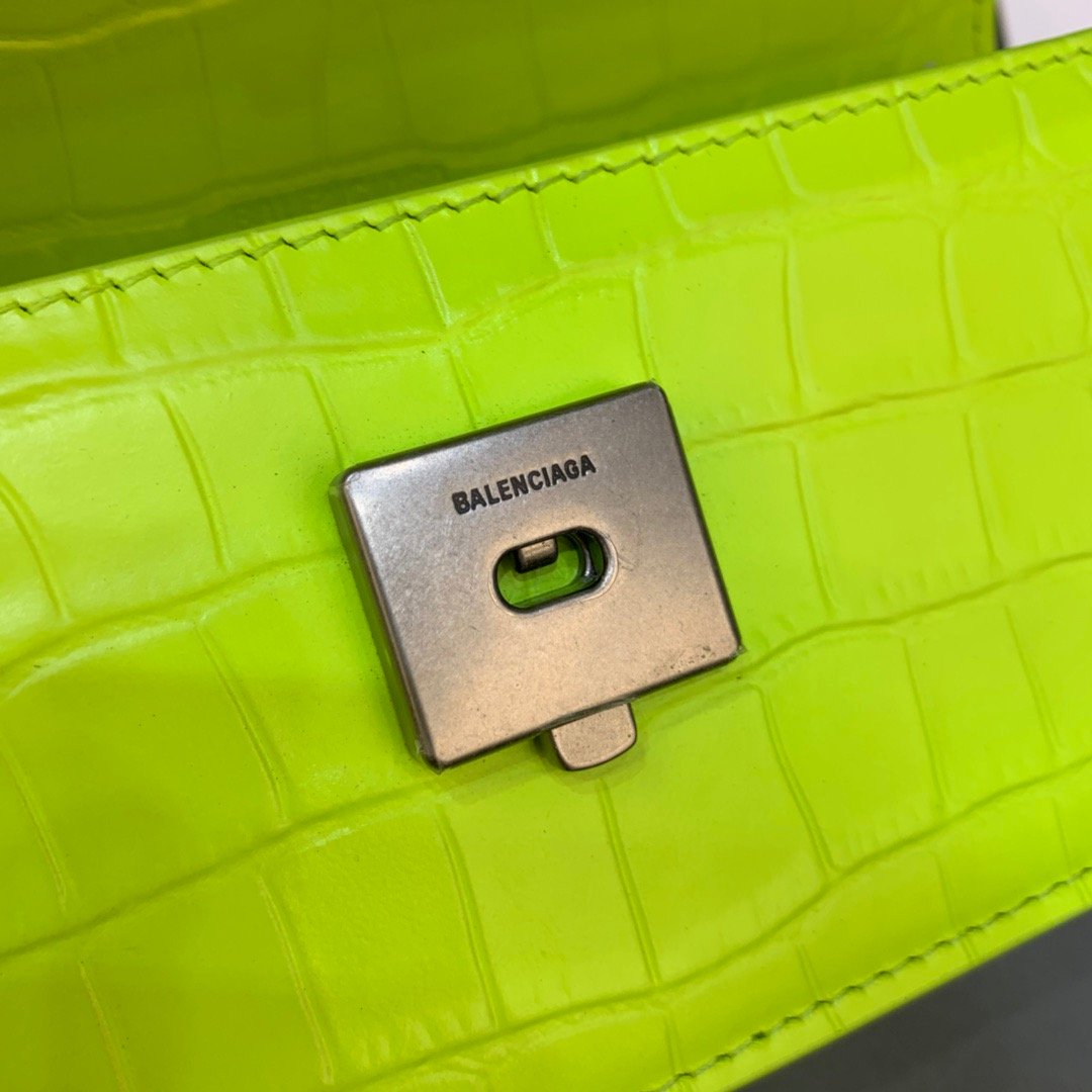 Balenciaga Gossip Small On Chain Shoulder Bag Green Neon, For Women, Women’s Bags 7.4in/19cm