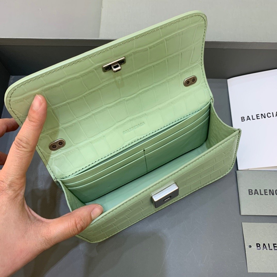 Balenciaga Gossip Small On Chain Shoulder Bag Light Green, For Women, Women’s Bags 7.4in/19cm
