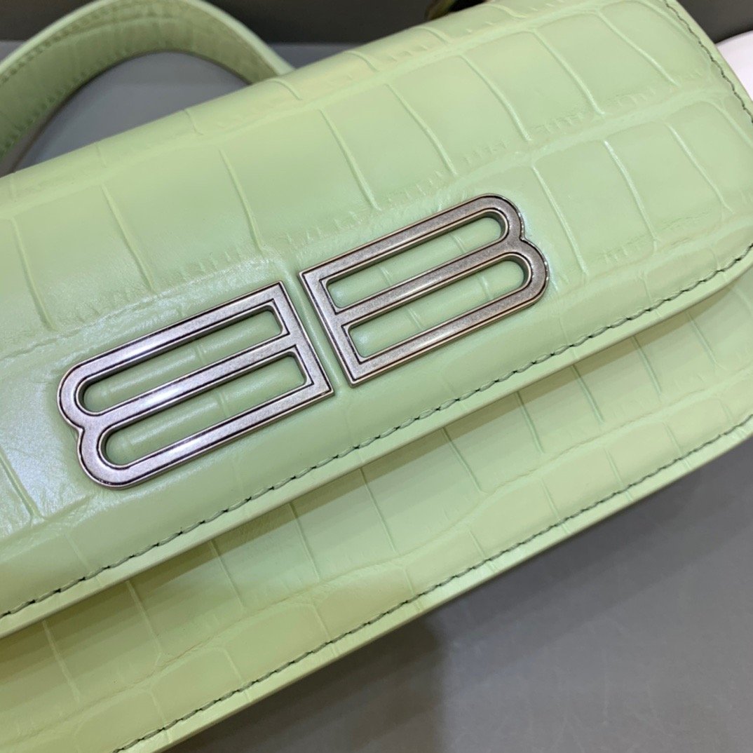 Balenciaga Gossip Small On Chain Shoulder Bag Light Green, For Women, Women’s Bags 7.4in/19cm