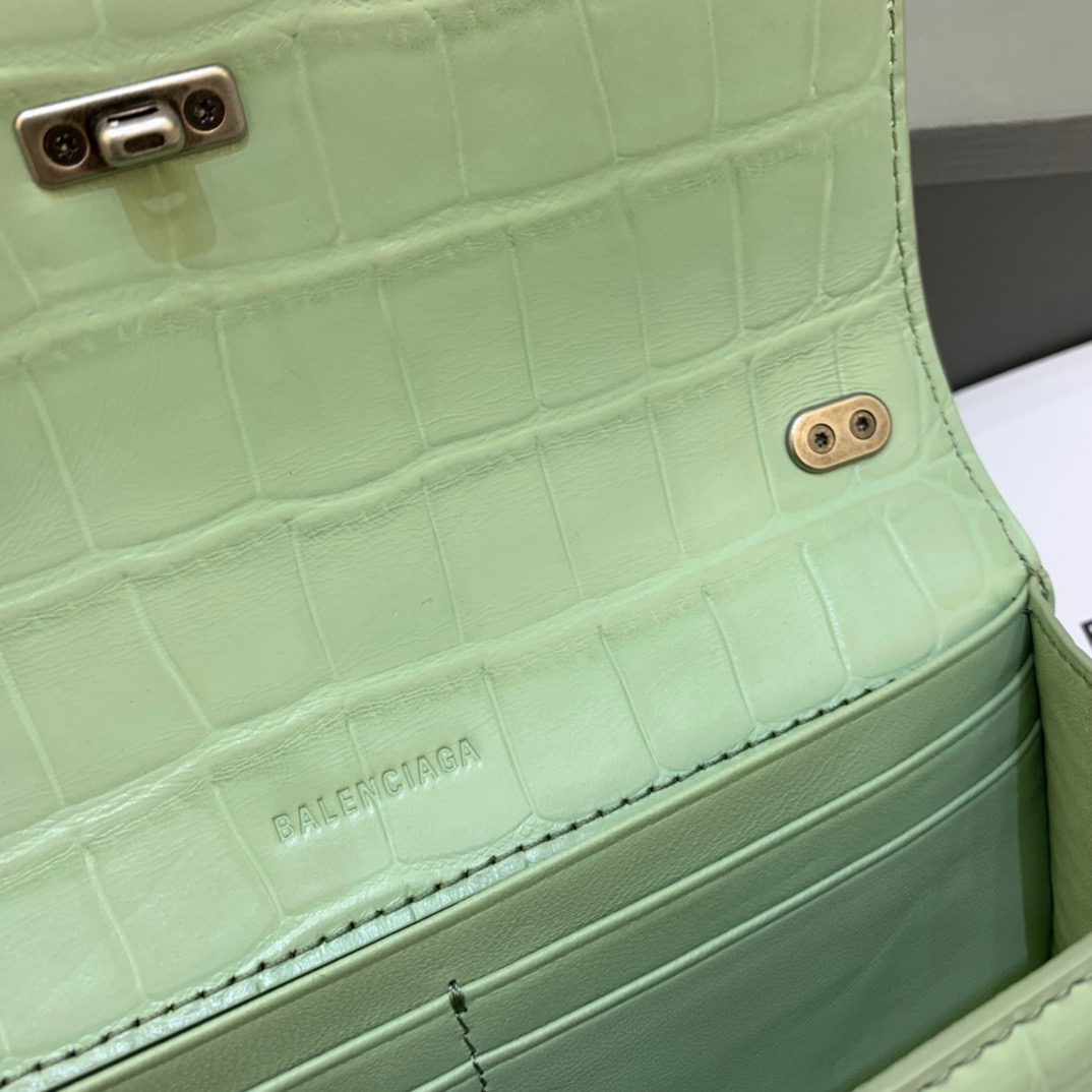 Balenciaga Gossip Small On Chain Shoulder Bag Light Green, For Women, Women’s Bags 7.4in/19cm