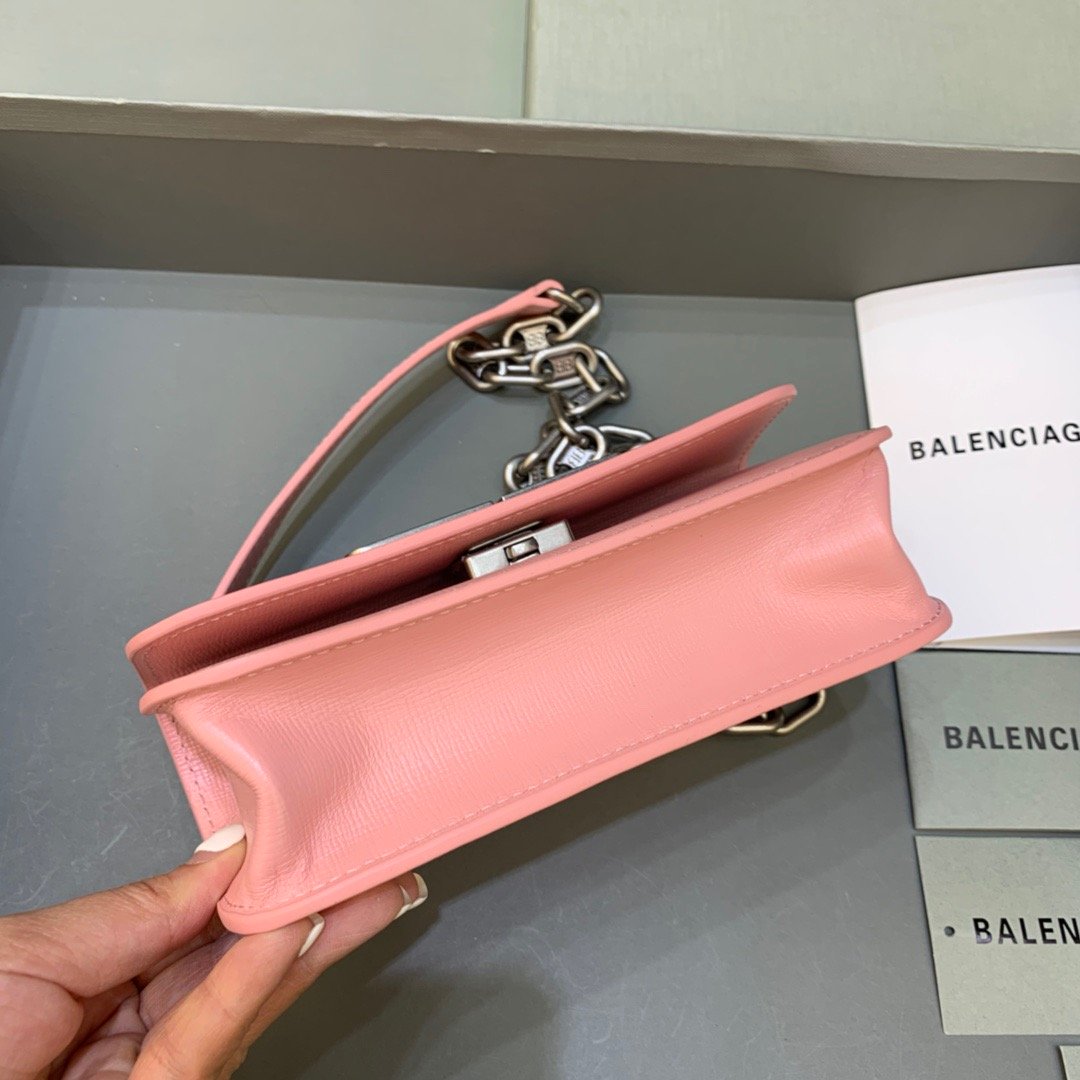 Balenciaga Gossip Small On Chain Shoulder Bag Light Pink, For Women, Women’s Bags 7.4in/19cm