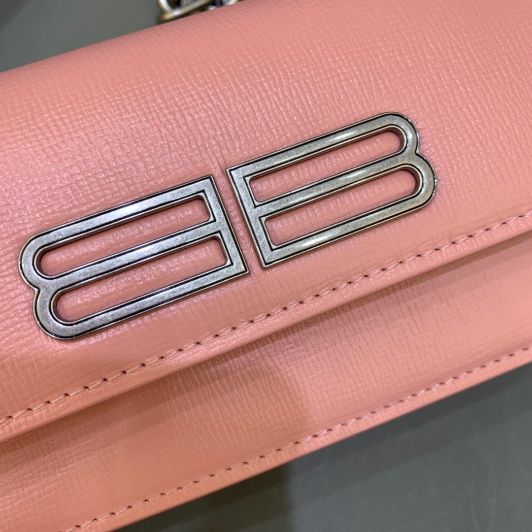 Balenciaga Gossip Small On Chain Shoulder Bag Light Pink, For Women, Women’s Bags 7.4in/19cm