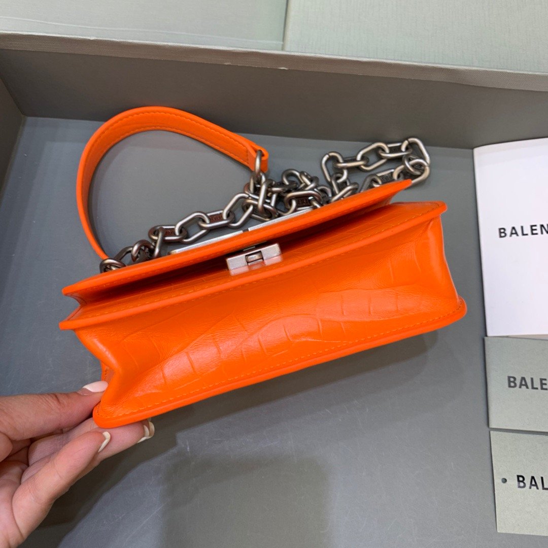 Balenciaga Gossip Small On Chain Shoulder Bag Orange, For Women, Women’s Bags 7.4in/19cm