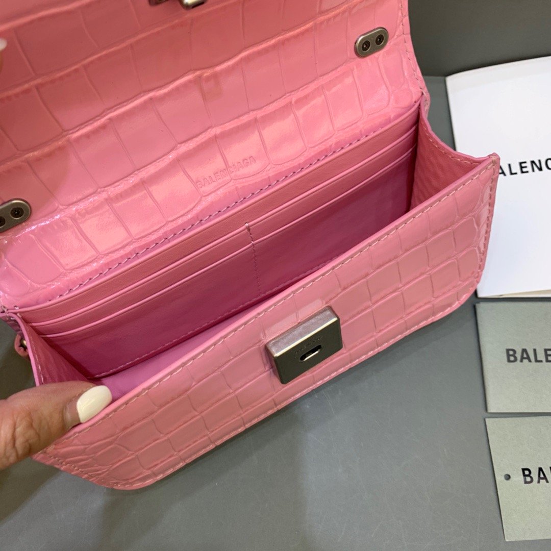 Balenciaga Gossip Small On Chain Shoulder Bag Pink, For Women, Women’s Bags 7.4in/19cm