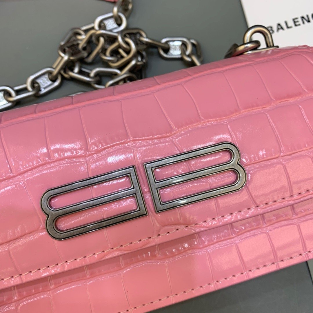 Balenciaga Gossip Small On Chain Shoulder Bag Pink, For Women, Women’s Bags 7.4in/19cm