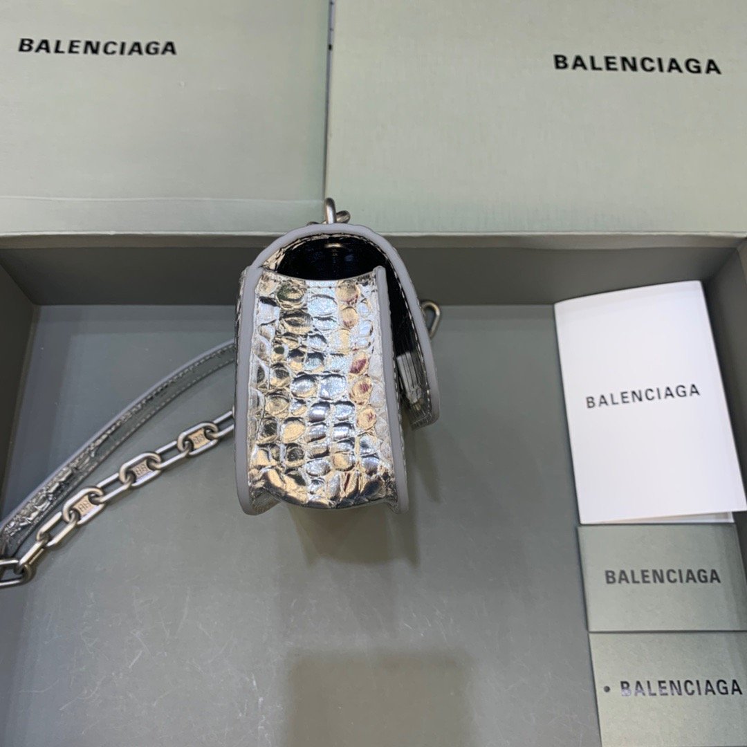 Balenciaga Gossip Small On Chain Shoulder Bag Sliver, For Women, Women’s Bags 7.4in/19cm