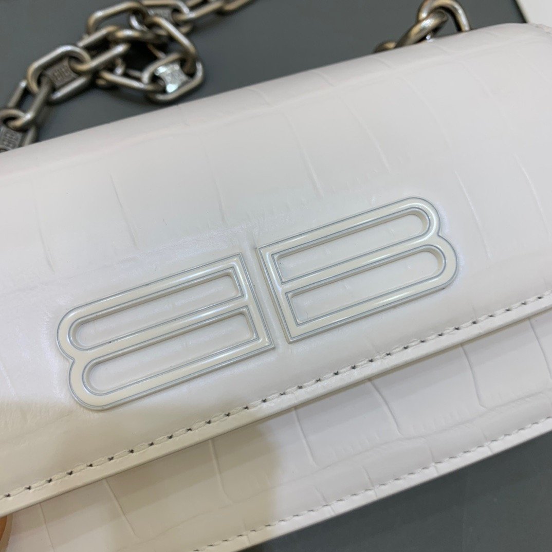 Balenciaga Gossip Small On Chain Shoulder Bag White, For Women, Women’s Bags 7.4in/19cm