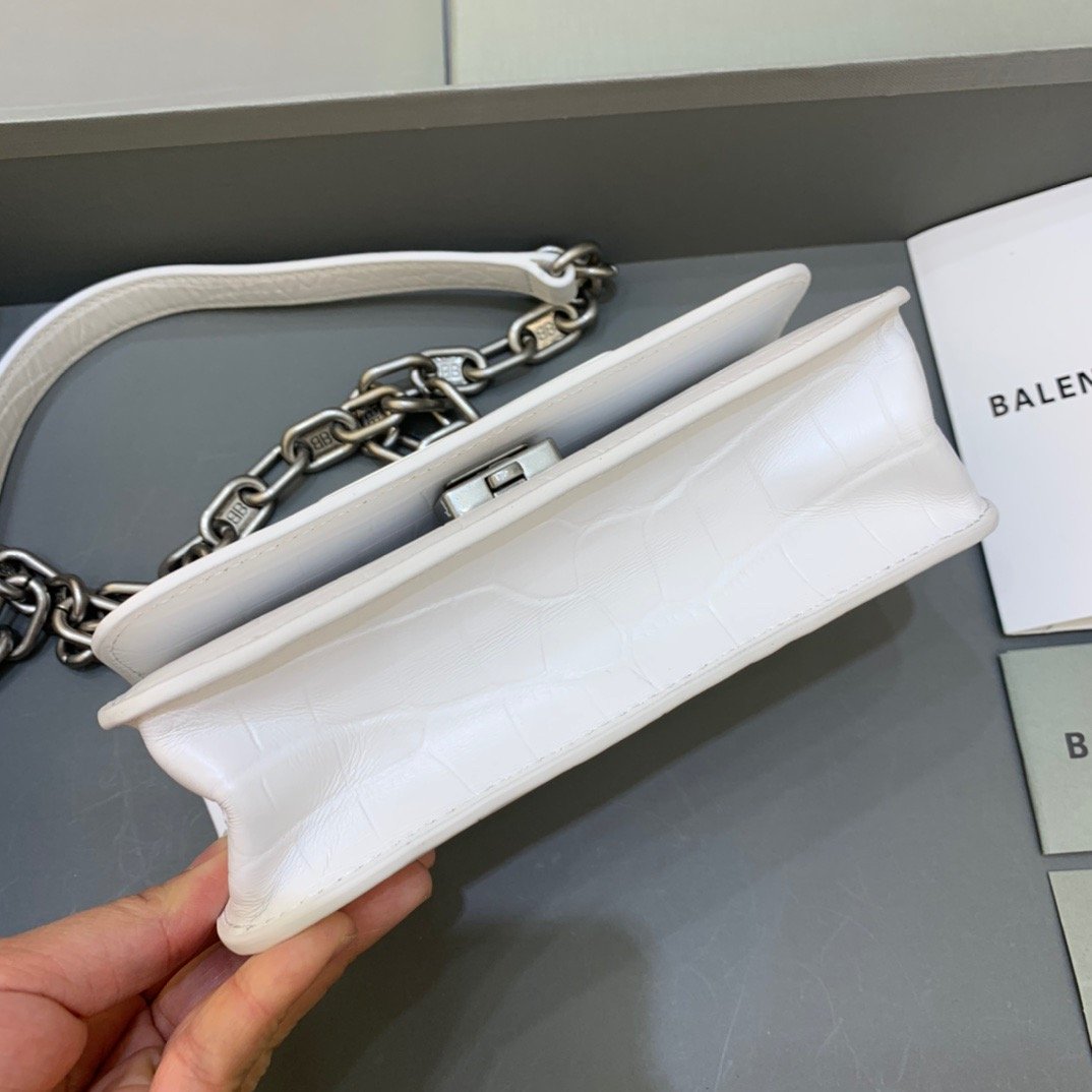 Balenciaga Gossip Small On Chain Shoulder Bag White, For Women, Women’s Bags 7.4in/19cm