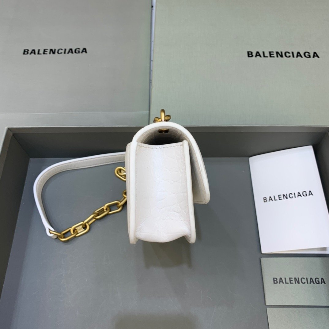 Balenciaga Gossip Small On Chain Shoulder Bag White, For Women, Women’s Bags 7.4in/19cm